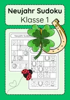Vorschau - Arbeitsblätter - Sudoku Neujahr Glücksbringer Klasse 1 & 2 Silvester 2026 - Deckblatt