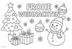 Vorschau - Mal- und Bastelvorlagen - Ausmalbilder Winter und Weihnachten - Seite 2