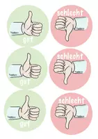 Vorschau - Bildkarten - REFLEXION / FEEDBACK - Daumen Schilder - Seite 3
