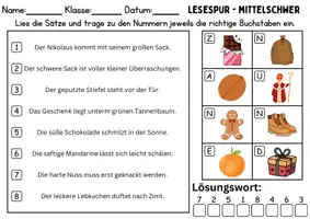 Vorschau - Arbeitsblätter - Lesespur / Leserätsel: Nikolaus - DaZ/DaF / Deutsch - Seite 2