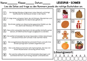 Vorschau - Arbeitsblätter - Lesespur / Leserätsel: Nikolaus - DaZ/DaF / Deutsch - Seite 3