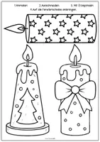 Vorschau - Mal- und Bastelvorlagen - ✨ Kreatives Kerzen-Bastelprojekt für die Vorweihnachtszeit – 16 Ausmalvorlagen als Fensterbilder - Seite 3