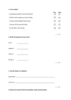 Vorschau - Test - Young World 3 Unit 2 - Vokabeltest - Seite 1
