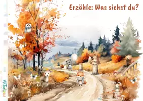 Vorschau - Unterrichtsreihen - Erzählanlässe mit Wimmelbildern – Herbst und Halloween | Deutsch Grundschule - Seite 3