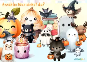 Vorschau - Poster - Halloween Wimmelbild – Erzählen & Sprechen fördern | Deutsch Grundschule - Seite 3