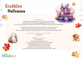 Vorschau - Poster - Wimmelbild Halloween – Sprachförderung, Erzählen & Beschreiben - Seite 1
