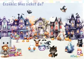 Vorschau - Poster - Wimmelbild Halloween – Sprachförderung, Erzählen & Beschreiben - Seite 3