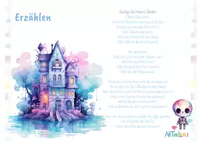 Vorschau - Poster - Wimmelbild zum Erzählen – Halloween | Deutschunterricht Grundschule - Seite 2