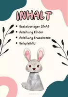 Vorschau - Mal- und Bastelvorlagen - Hase Fensterbild - Basteln mit Kaffeefiltern - Seite 1