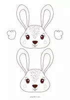 Vorschau - Mal- und Bastelvorlagen - Hase Fensterbild - Basteln mit Kaffeefiltern - Seite 2