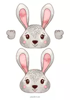 Vorschau - Mal- und Bastelvorlagen - Hase Fensterbild - Basteln mit Kaffeefiltern - Seite 3