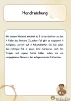 Vorschau - Arbeitsblätter - Arbeitsblätter - die 4 Fälle des Nomens - Seite 1