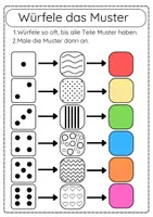 Vorschau - Mal- und Bastelvorlagen - Kunst Kl. 1 & 2 Pop Art Neujahr Würfelbild Glücksbringer - Seite 1