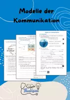 Vorschau - Arbeitsblätter - Modelle der Kommunikation / Eisbergmodell / 4 Ohrenmodell / Sender-Empfänger-Modell - Deckblatt