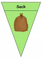 Vorschau - Mal- und Bastelvorlagen - Große Wimpel Nikolaus - Für Girlande oder Kette (Deko) - DaZ/DaF / Deutsch (Wortschatz) - Seite 3