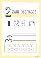 Vorschau - Stationenlernen - Die Zahl des Tages – Zahlenheft für den Mathestart 1-10 - Seite 3