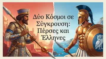 Προεπισκόπηση - Διδακτικά / Σχολικά βιβλία - Πέρσες και Έλληνες Δύο Κόσμοι Συγκρούονται - Εξώφυλλο