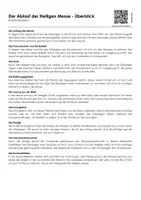 Vorschau - Arbeitsblätter - Der Ablauf der Heiligen Messe - Überblick - Deckblatt