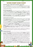Vorschau - Arbeitsblätter - Woher kommt unser Essen - Vom Bauernhof zum Teller - Seite 1