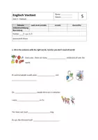 Vorschau - Test - Young World 3 - Englisch Vokabeltest Unit 4 - Deckblatt