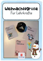 Vorschau - Bildkarten - Weihnachtsgrüße für Lehrkräfte/ das Kollegium - Deckblatt