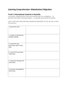 Vorschau - Arbeitsblätter - HV listening comprehension Migration/ World of work 30 Minuten - Deckblatt