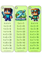 Vista previa - Tarjetas / Manipulativos - LLAVERO TABLAS DE MULTIPLICAR MINECRAFT - página 3