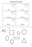 Vorschau - Arbeitsblätter - geometrische Formen - Vorlage für den Hefteintrag - Deckblatt