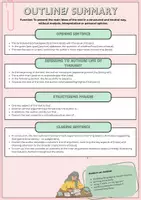 Vorschau - Merkblätter - Abi English Writing Cheat Sheet – Outline, Analysis & Comment - Deckblatt