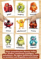 Vorschau - Bildkarten - Monster-Gefühlskarten – 32 Bildkarten zur Emotionsförderung in Kita, Vorschule & Unterricht - Seite 3