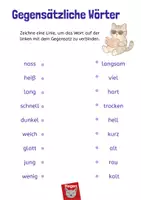 Vorschau - Arbeitsblätter - Gegensätze / Vändnis Grundlagen - Deckblatt