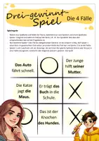 Vorschau - Arbeitsblätter - Die vier Fälle: cooles Drei-gewinnt-Spiel - Deckblatt