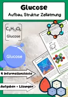 Vorschau - Arbeitsblätter - Glucose: Energie, Stoffwechsel, Glykolyse - Deckblatt