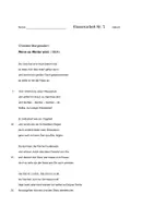 Vorschau - Klassenarbeiten - Klassenarbeit Klasse 6 Gedichte mit EWH zu Christian Morgensterns "Wenn es Winter wird" - Seite 2
