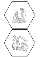 Vorschau - Mal- und Bastelvorlagen - Weihnachtliche Ausmalbilder, Klassenpuzzle - Seite 1