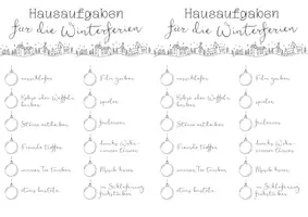 Vorschau - Arbeitsblätter - Winterferien - Lustige Hausaufgaben (Feriengruß) - Seite 1