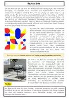 Vorschau - Arbeitsblätter - Bauhaus Stile: Architektur, Design, Funktionalität, Moderne - Seite 1