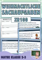 Vorschau - Arbeitsblätter - Weihnachtliche Sachaufgaben ZR100 - Deckblatt