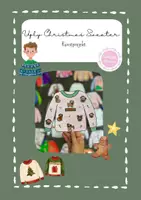 Vorschau - Mal- und Bastelvorlagen - Ugly Christmas sweater Kunstprojekt - Deckblatt