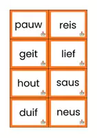 Voorbeeld - propjesdictee tweetekenklanken - Voorblad
