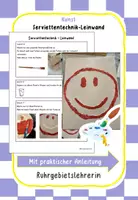 Vorschau - Mal- und Bastelvorlagen - Serviettentechnik Leinwand Malen Kunst - Deckblatt