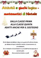 anteprima - Esercizi - Giochi logico-matematici di Natale: dalla prima alla quinta - Pagina di copertina
