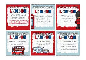anteprima - Giochi - London | Conversation Cards | Speaking Prompts (Londra I Carte per promuovere la produzione orale) - Pagina 1