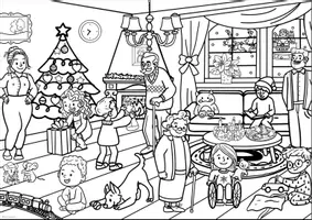 Vorschau - Arbeitsblätter - Wimmelbild Weihnachten mit Arbeitsblättern (Sprachförderung, Bildbeschreibung) - Seite 2