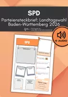 Vorschau - Arbeitsblätter - Sparpaket: 6 Parteien-Steckbriefe Landtagswahl Baden-Württemberg 2026 (plus Audioaufnahmen) - Seite 1