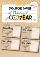 Vorschau - Mal- und Bastelvorlagen - New Year Greetings | Neujahrgrüße Englisch | 2026 | 2027 - Deckblatt