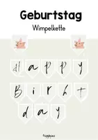 Vorschau - Anderer Materialtyp - GEBURTSTAG - Wimpelkette/Girlande (beige) - Deckblatt