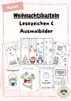 Vorschau - Mal- und Bastelvorlagen - Weihnachtsbasteln - Lesezeichen & Ausmalbilder - Deckblatt
