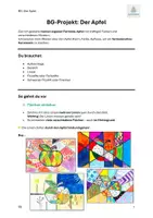 Vorschau - Arbeitsblätter - BG-Projekt „Der Apfel“ – Fantasievolles Kunstwerk mit Farben & Mustern - Deckblatt