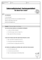 Vorschau - Arbeitsblätter - Zahnmedizinische/r Fachangestellte/r Test - Seite 1